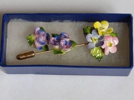 Parure Vintage Porcelaine Anglaise Bone China – Fait Main!