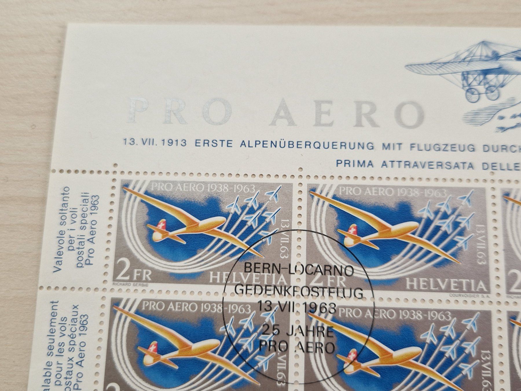 Alle Briefmarken: Flugpostbogen 1963, ab 1.- – Gebraucht aus Burgdorf von Glossy01 1