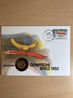 Münzbrief Spanien 25 Pesetas 1990 Olympiade Barcelona