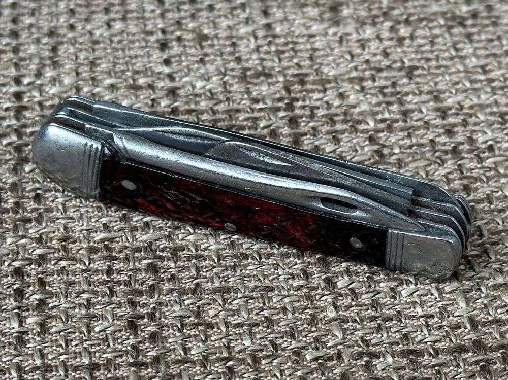 Einzigartiges antikes Sackmesser ERL mit Ahle Zelluloid RAR (Gebraucht ...