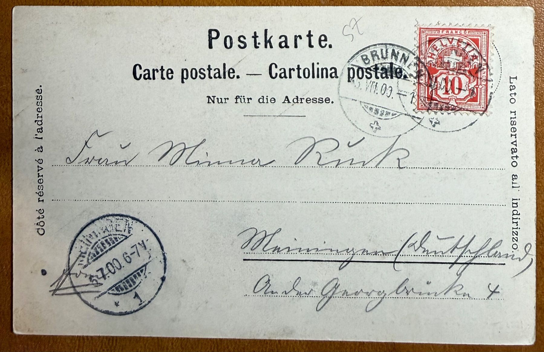 Cartoline postali: Brunnen 1900 – Usato da Lutry venduto da Ediego 1