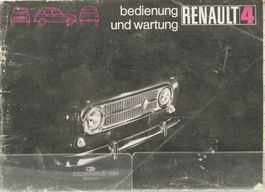 BEDIENUNG- & WARTUNGSANLEITUNG | RENAULT R4 ALLE - AB 01.72