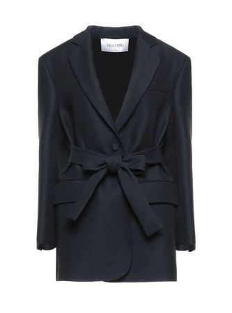 Valentino Garavani overcoat / blazer noir en soie et laine