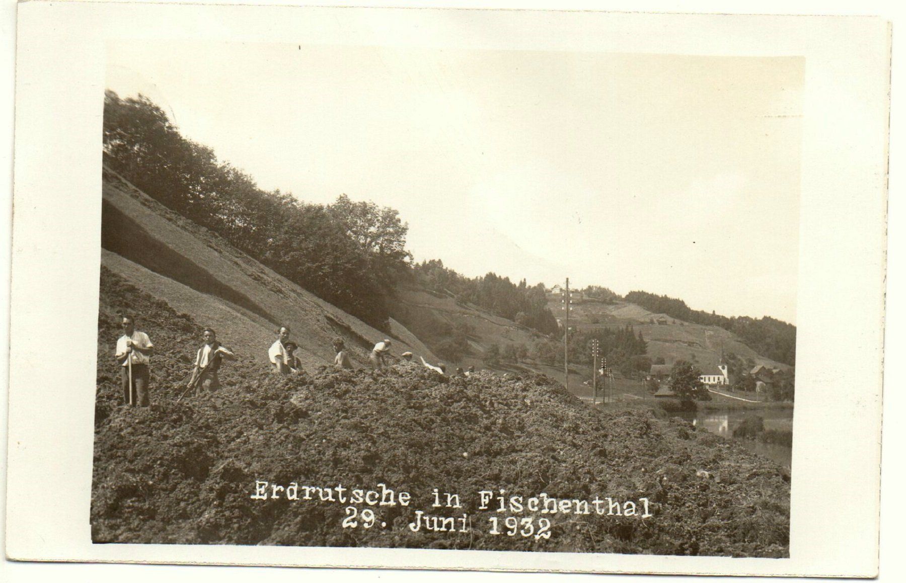 Ansichtskarten: FISCHENTHAL Erdrutsch am 29. Juni 1932 – Gebraucht aus Jona von philajona