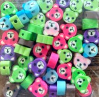 Fimo Bastelperlen Bären 50 Stk.