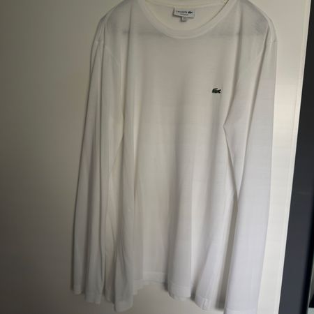 Herren T-Shirt langarm weiss Grösse M Lacoste neu