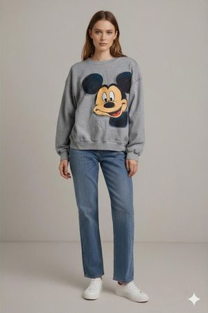 Disney Mickey Mouse graues Sweatshirt von Hanes - Größe M