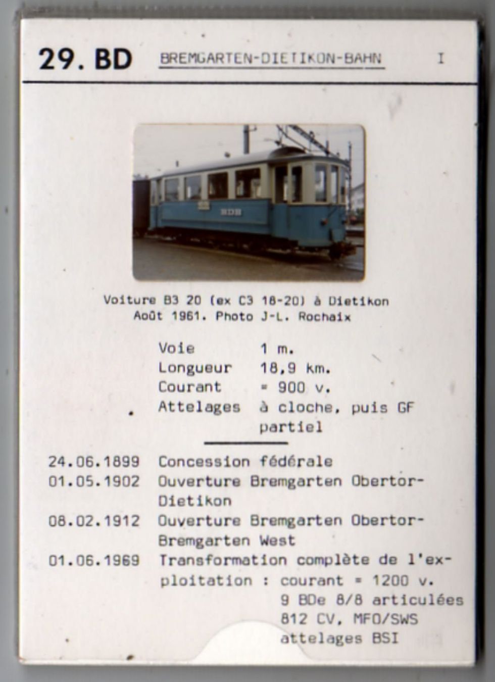 Ansichtskarten: Bremgarten - Dietikon Bahn BVA Serie 29.BD I – Gebraucht aus Bichelsee von Gloeckner 2