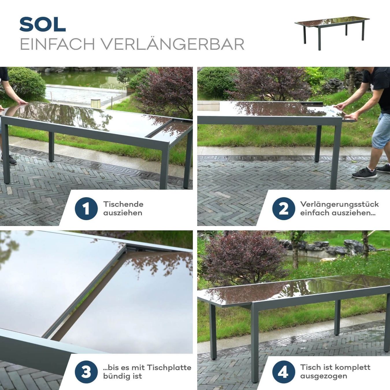 Set di tavolo e panche: 19395 - Sitzgruppe Garten MARIA - 10 Stühle – Nuovo e nell'imballaggio originale da Wallenwil venduto da toesstal-vertrieb 6