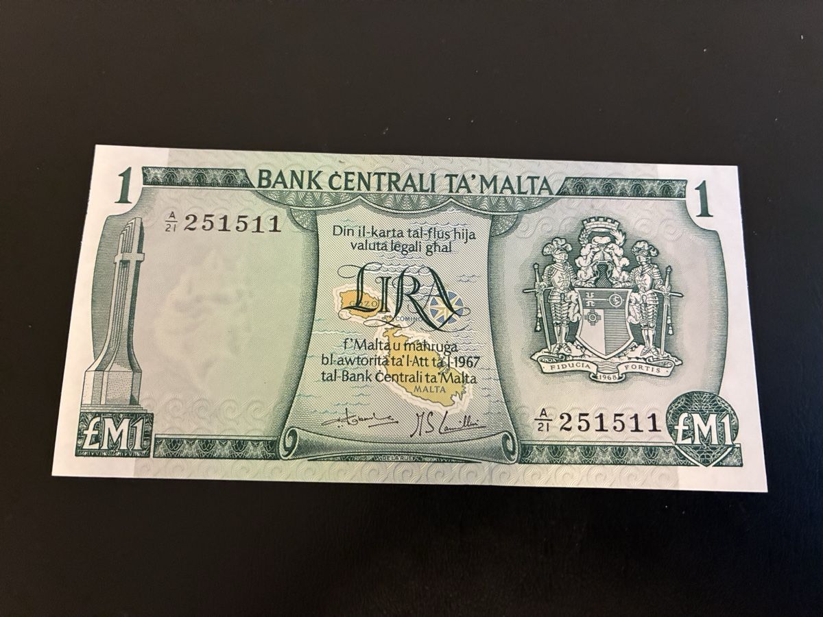 Banconote: Malta 1 Lira, 1976 – Nuovo (secondo la descrizione) da Dällikon venduto da Woldbanknoten 1