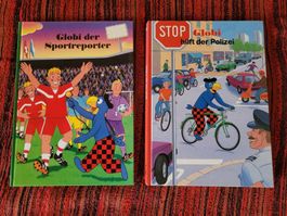 Zwei Globi Buecher: Der Sportreporter und hilft der Polizei