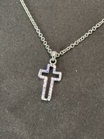 Weissgold Kette mit Kreuz punze 375er