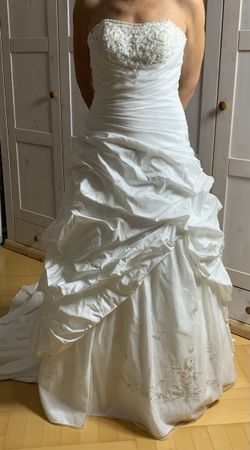 Hochzeitskleid weiss, Gr. 38 für grosse Personen (180 cm)