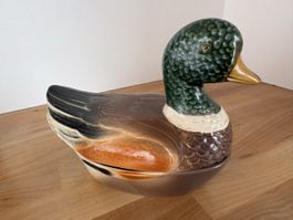 Keramik Dose Enten Form / Dekoration