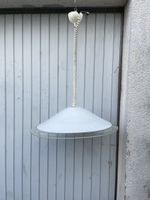 Grosse Vintage 70er Jahre Hängeleuchte Opalglas Leucos Italy