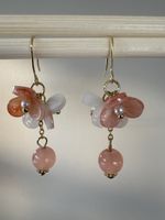 Handgefertigte Ohrringe, Blumenmuster/Einzigartiges Design