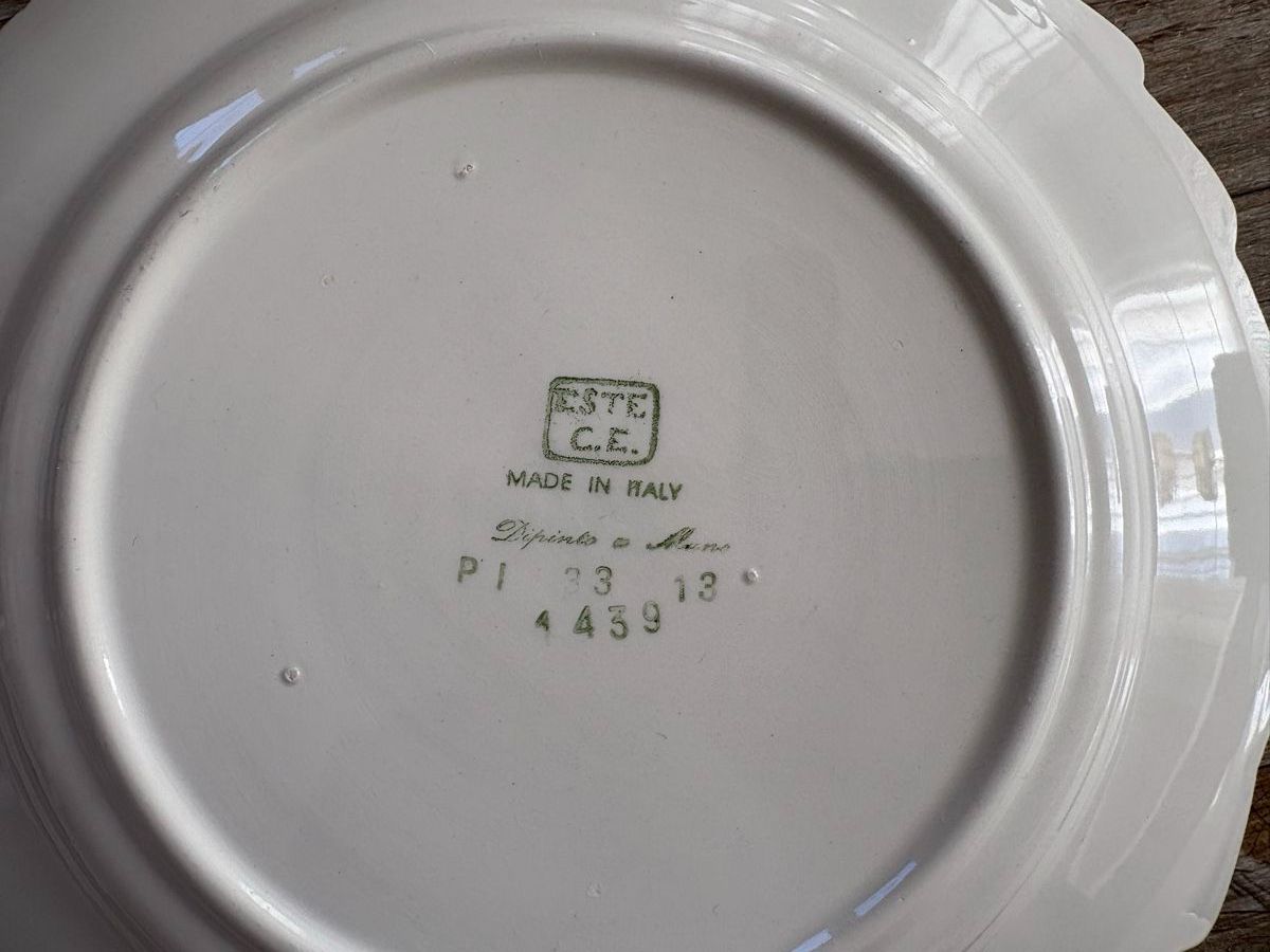 Piatti: Rare: Este Ceramiche Teller - Dekor Géranium - Italy – Usato da Zweisimmen venduto da Domii 6