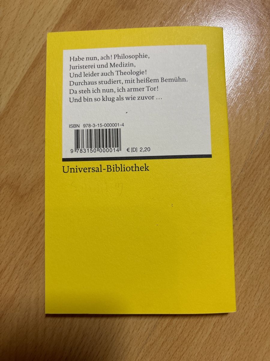 Libri: Buch: Johann Wolfgang Goethe - Faust – Nuovo (secondo la descrizione) da Sumiswald venduto da fid_v269 1