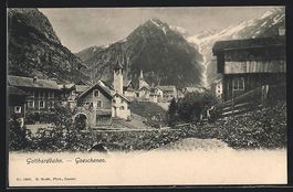 Goeschenen, Blick auf die Ortschaft an d