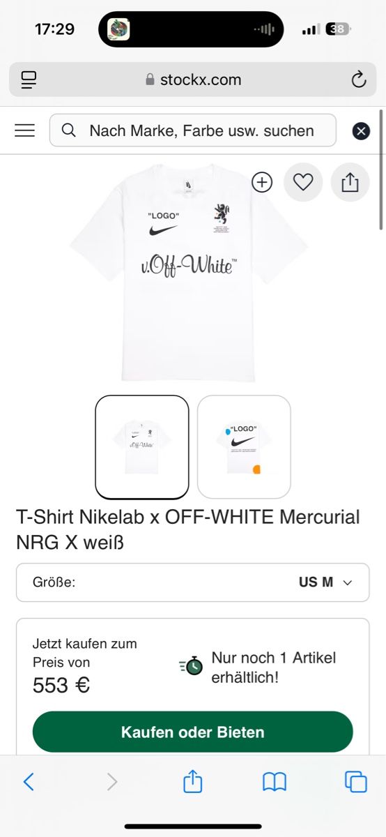 Off-White T-shirt: Off White x Nikelab T-Shirt, Gr. M – Usato da Oberrüti venduto da brathan62 3