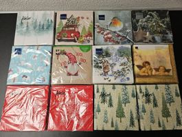 Neu - Servietten - Weihnachten - 12 Packungen - 33cm x 33cm