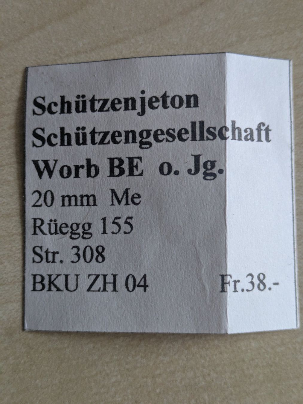 Medaglie: Schützenjeton Worb – Usato da Bern venduto da Ortelius 2