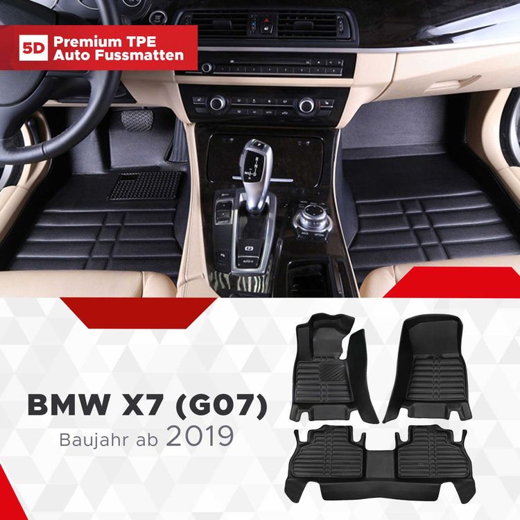 5D Premium Auto Fussmatten für BMW X7 (G07) ab 2019