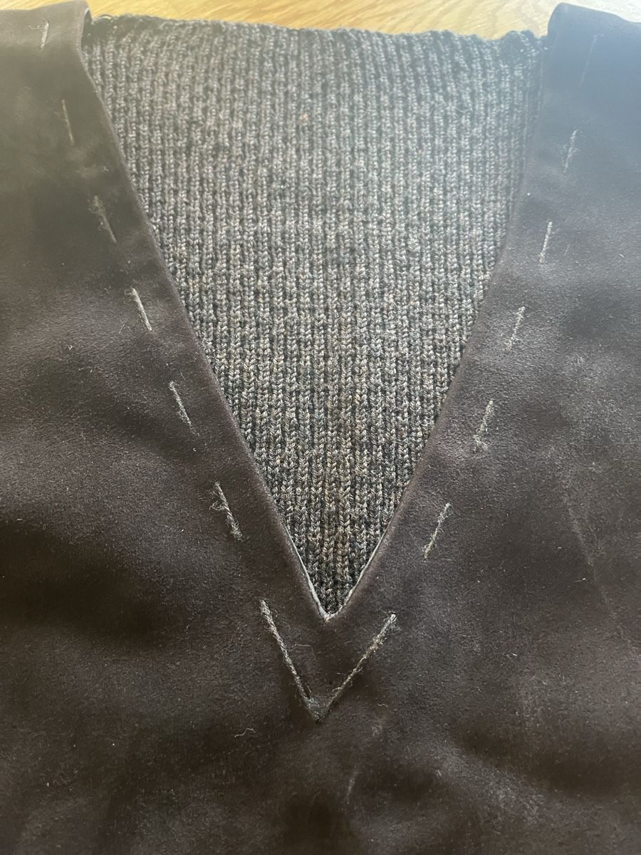Maglioni & Felpe: Lederpullover /echte Wildleder mit Wolle Ärmeln / S-M – Nuovo (secondo la descrizione) da Rüschlikon venduto da Lajniii 1