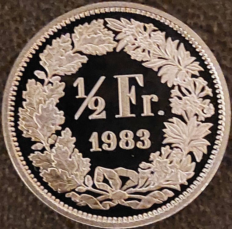 50 Rappen 1983 pp / aus Münzsatz / in einer Münzkapsel (Neu (gemäss ...