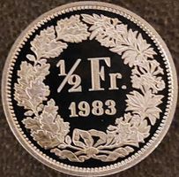 50 Rappen 1983 pp / aus Münzsatz / in einer Münzkapsel