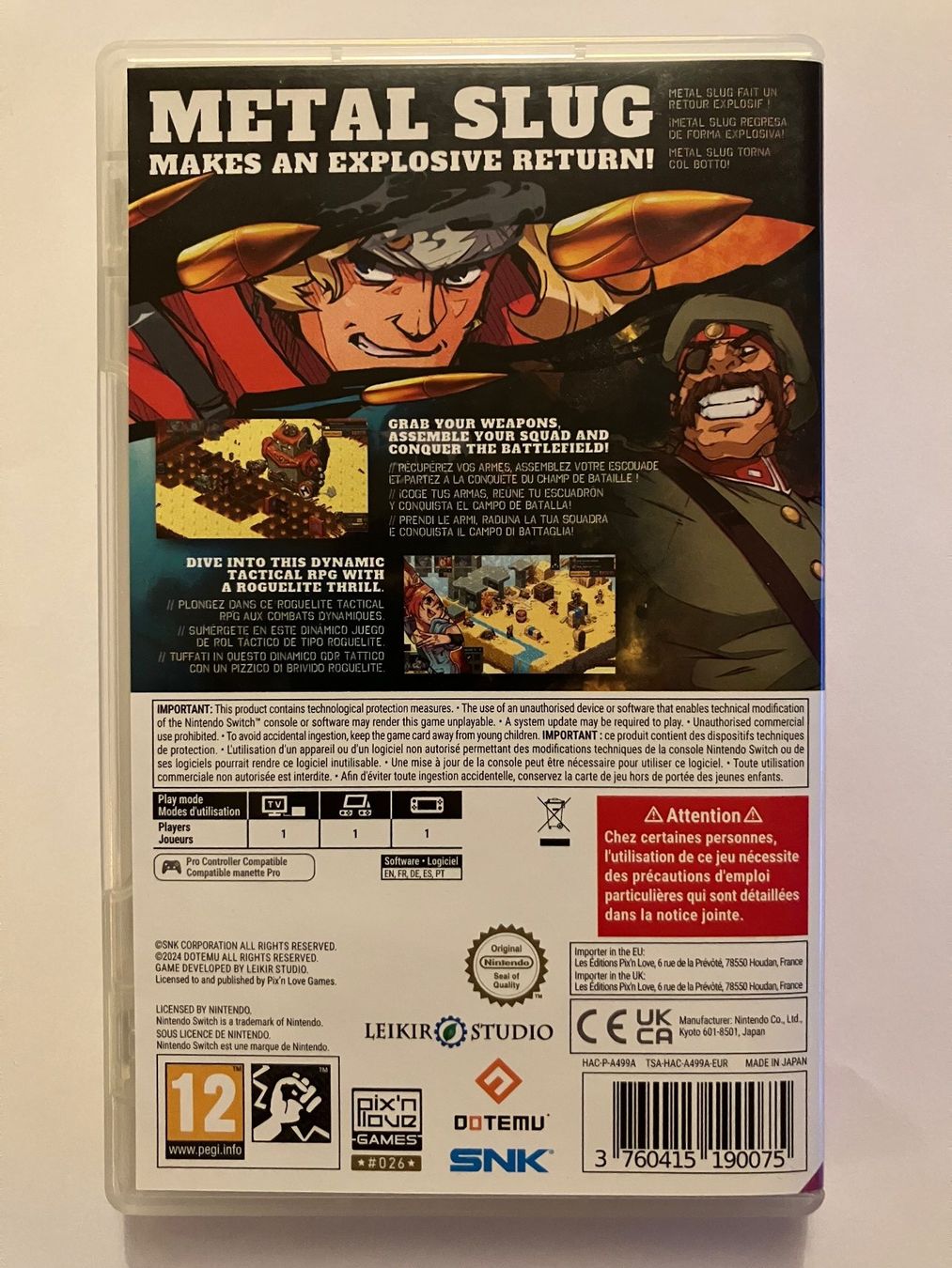 Nintendo Giochi: Metal Slug Tactics – SWITCH – Usato da Ecublens VD venduto da Lenordique 1