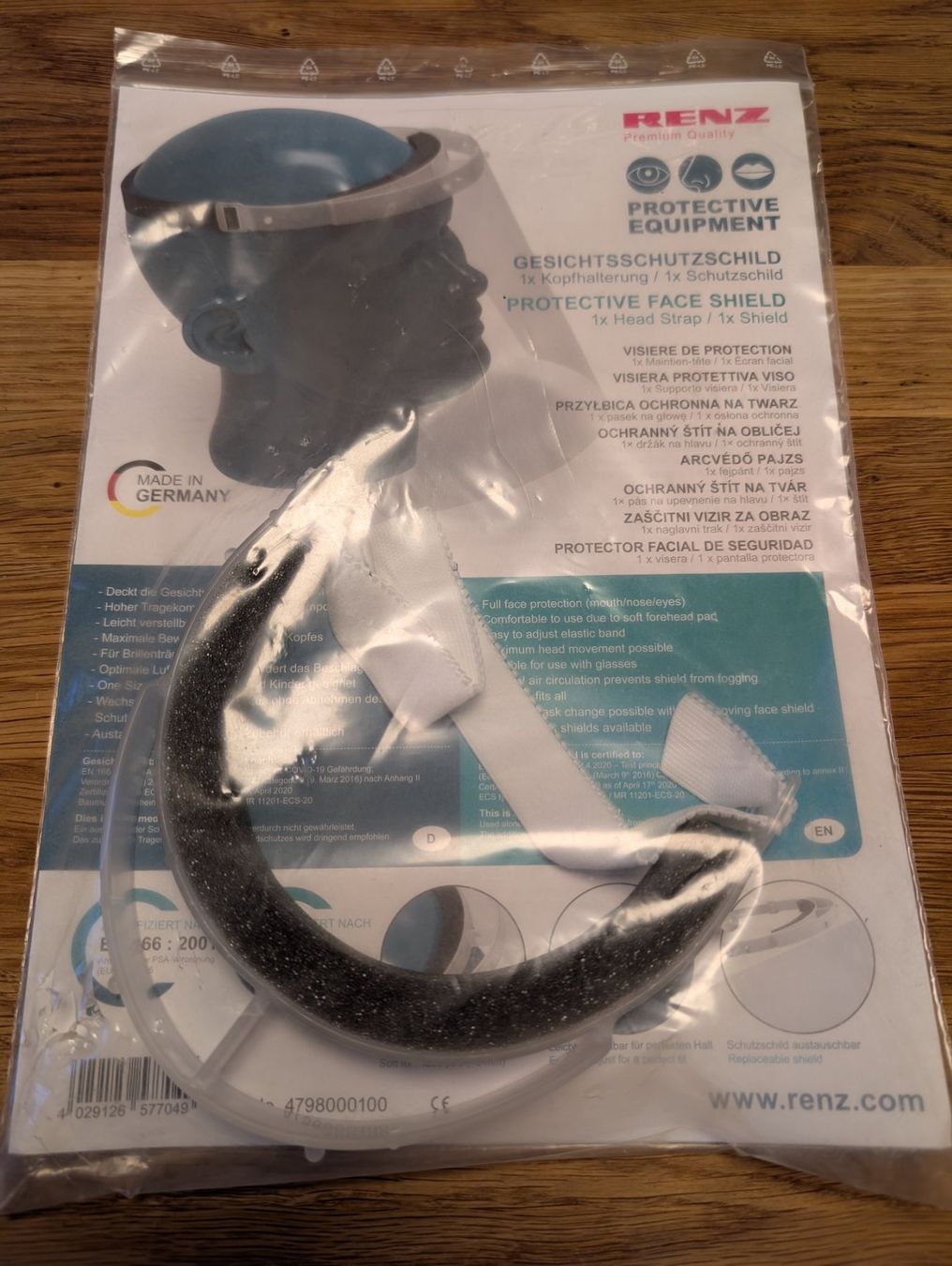Protezione per viso e udito: Renz Gesichtsschutzschild, Made in Germany, EN166 – Nuovo e nell'imballaggio originale da Schlatt TG venduto da Yellowsky 1