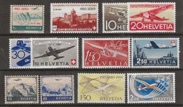 1941-49 : Flugpost Nr. F35 - F45 postfrisch - KP 310.--