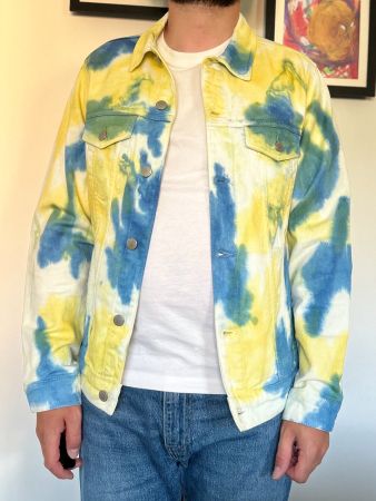 Veste en Jeans Tie-dye Taille S-M comme neuve