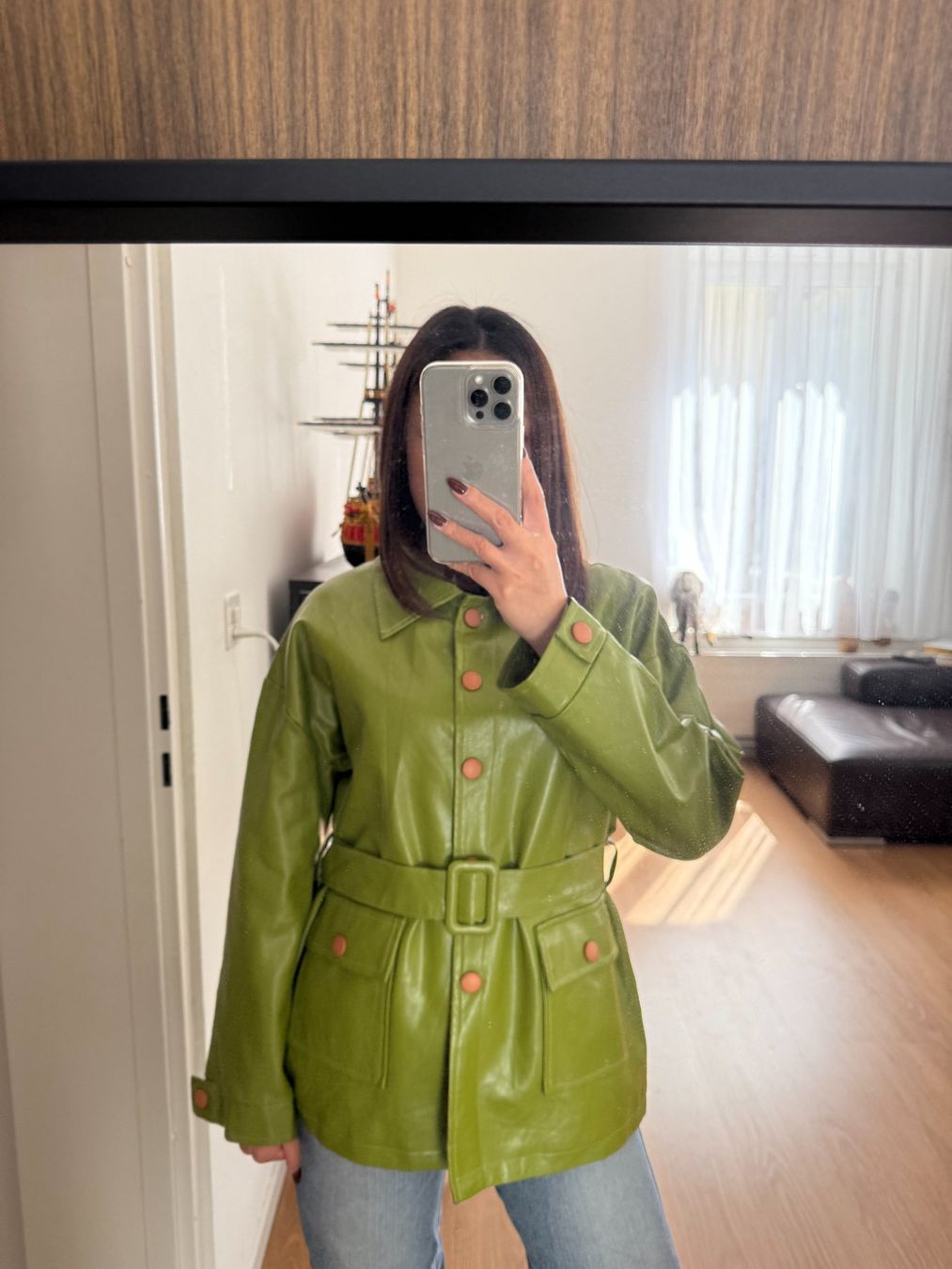 Giacche: Green leather jacket – Usato da St. Gallen venduto da trxcy