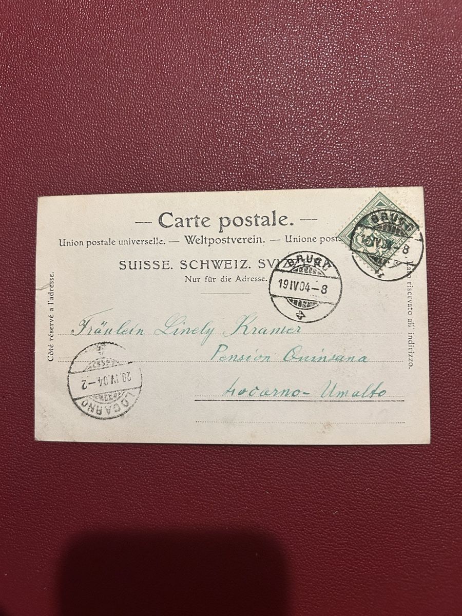 Ansichtskarten: Brugg 1904 – Gebraucht aus Breganzona von Milesbo 1