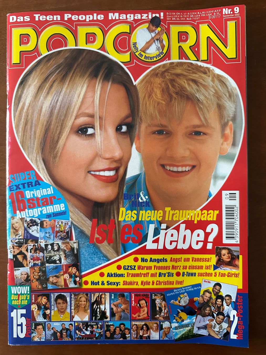 Riviste & Magazine: POPCORN September 2002 / Britney Spears - Nick Carter – Nuovo (secondo la descrizione) da Zürich venduto da die_5djt