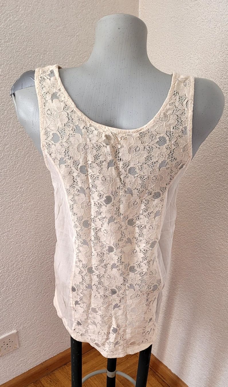 Pieces Tops: Herziges Top ca. Gr. S von Pieces mit Spitze – Gebraucht aus Füllinsdorf von Sunnebliemli7 5