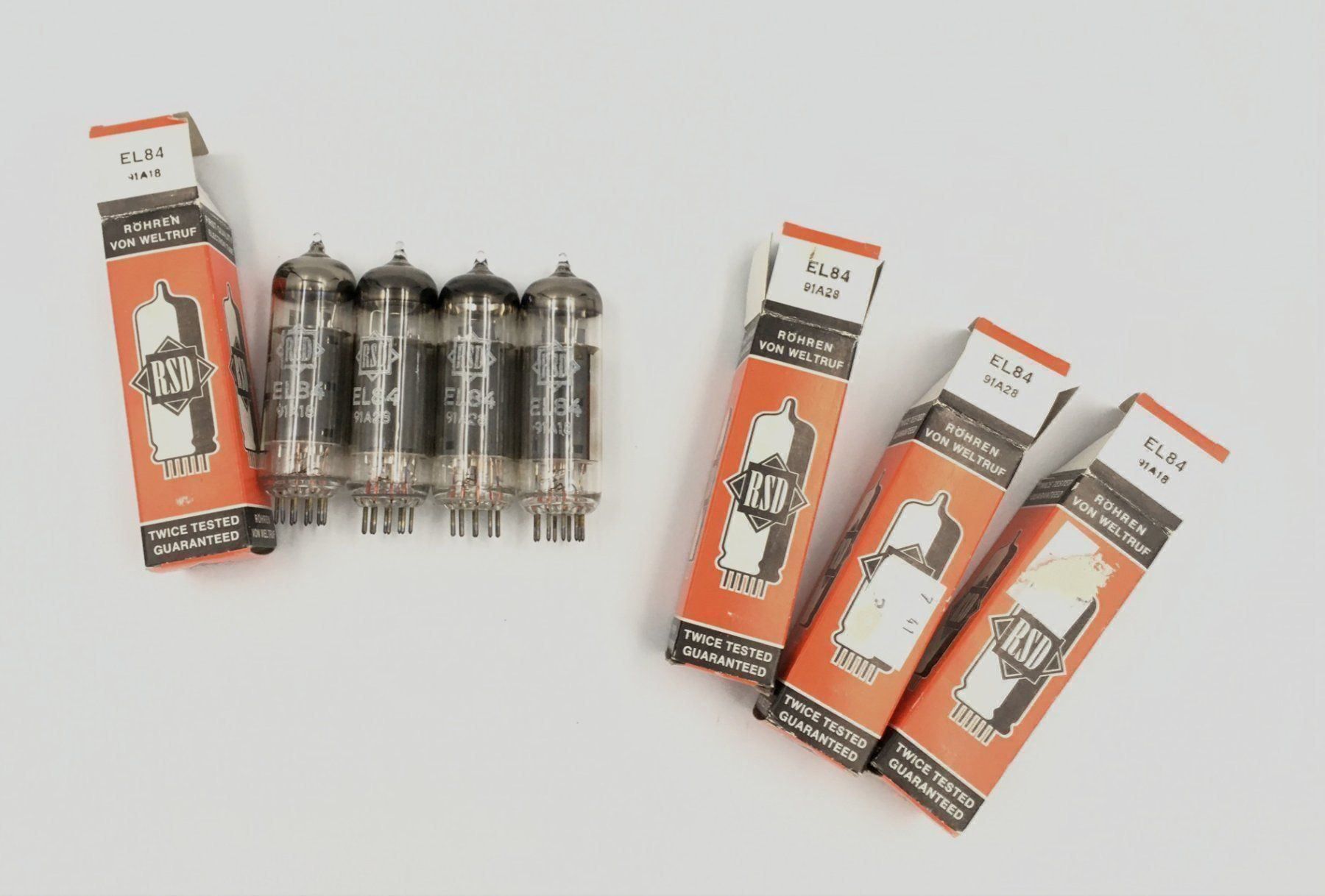 Telefunken Componenti elettronici: EL 84 RSD Matched Quad Röhren Vacuum Tubes – Nuovo e nell'imballaggio originale da Berneck venduto da Hansi_Muenz 1