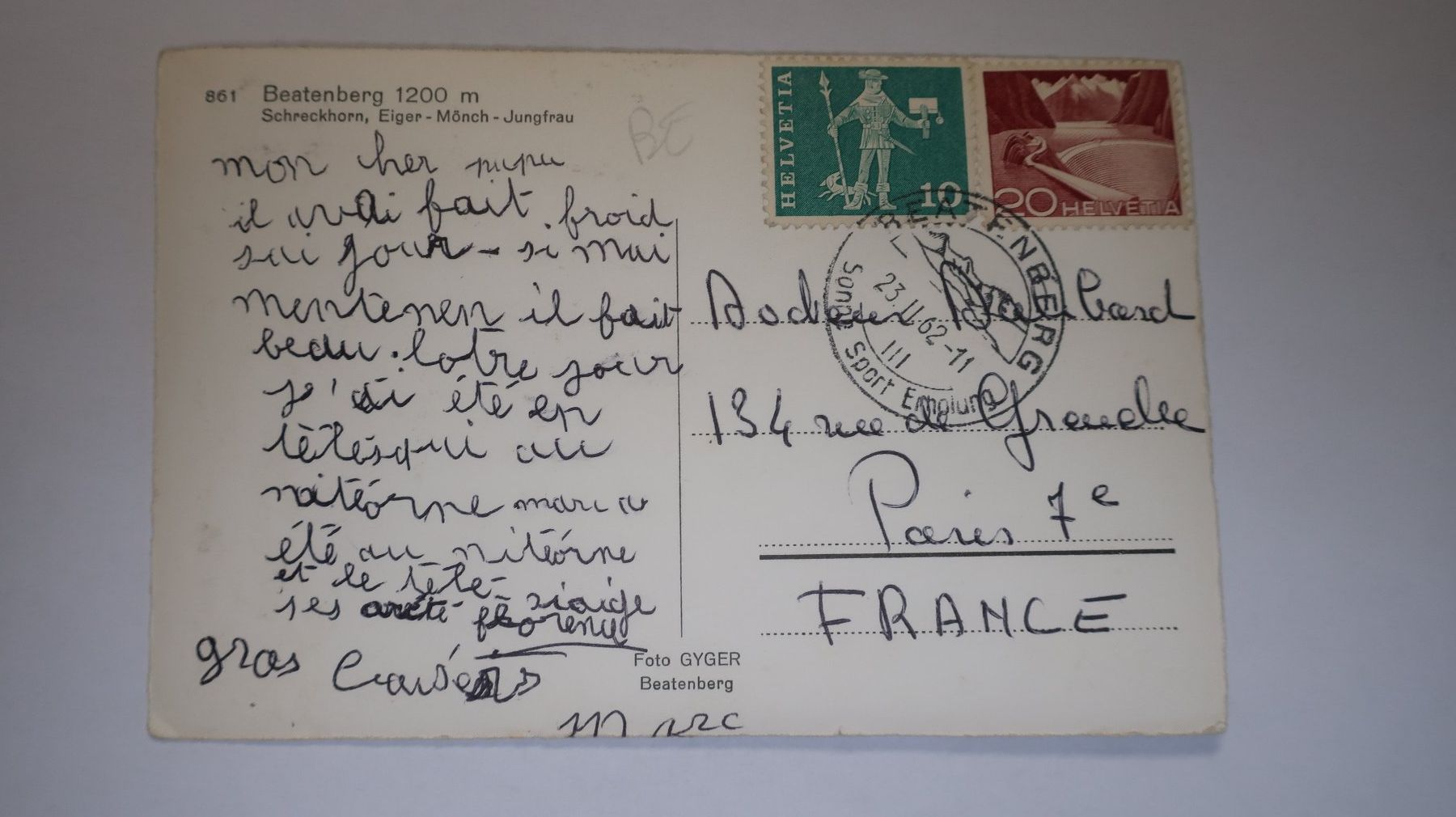 Cartoline postali: Beatenberg  1962 – Usato da Cormoret venduto da Pascalll2001 4