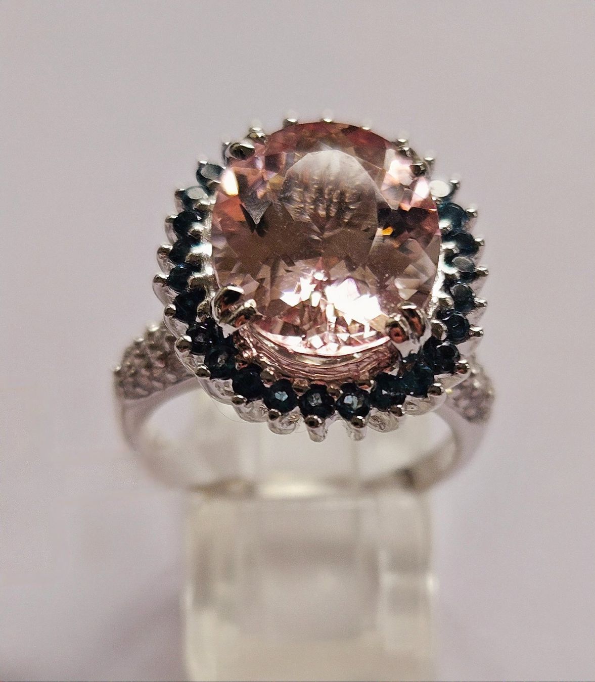 Anelli: Morganit mit blauen Diamanten Fingerring – Nuovo (secondo la descrizione) da Zürich venduto da Benedikt21 6