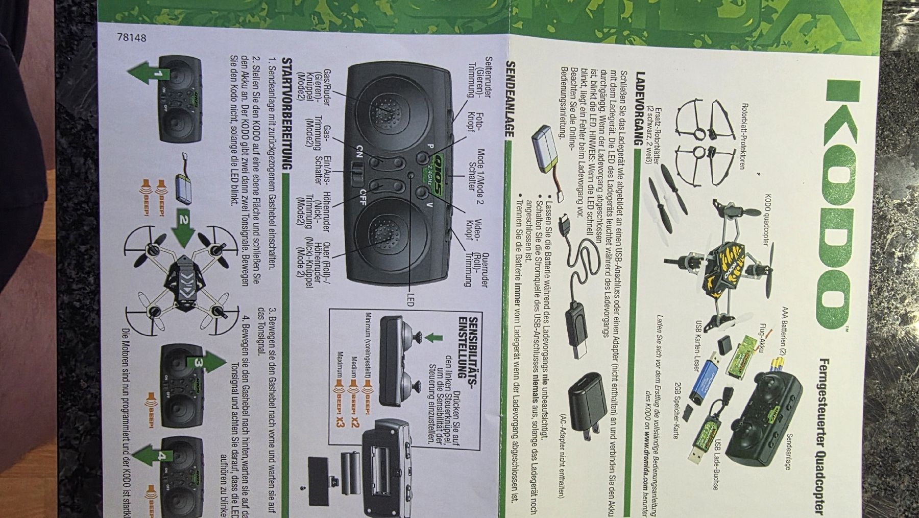 RC Kits de montage: Dromida Kodo Micro Quadcopter RTF mit Kamera – D'occasion à Grüningen par scotus82 3