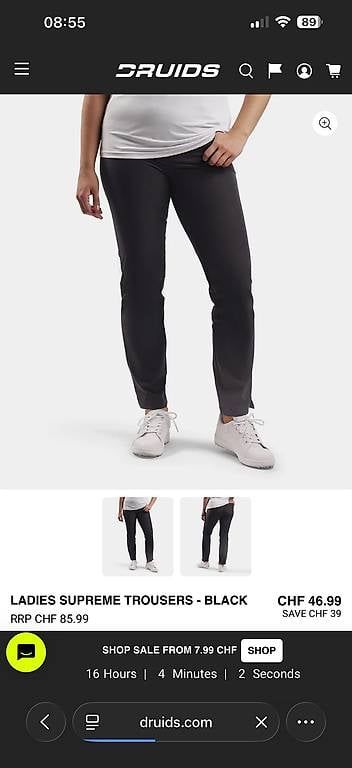 Pantaloni: Druids Golfhose, schwarz, Gr. 12 – Usato da Däniken SO venduto da Seat01
