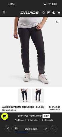 Druids Golfhose, schwarz, Gr. 12
