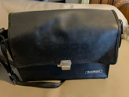 Custodia Sankyo per videocamera in pelle nera