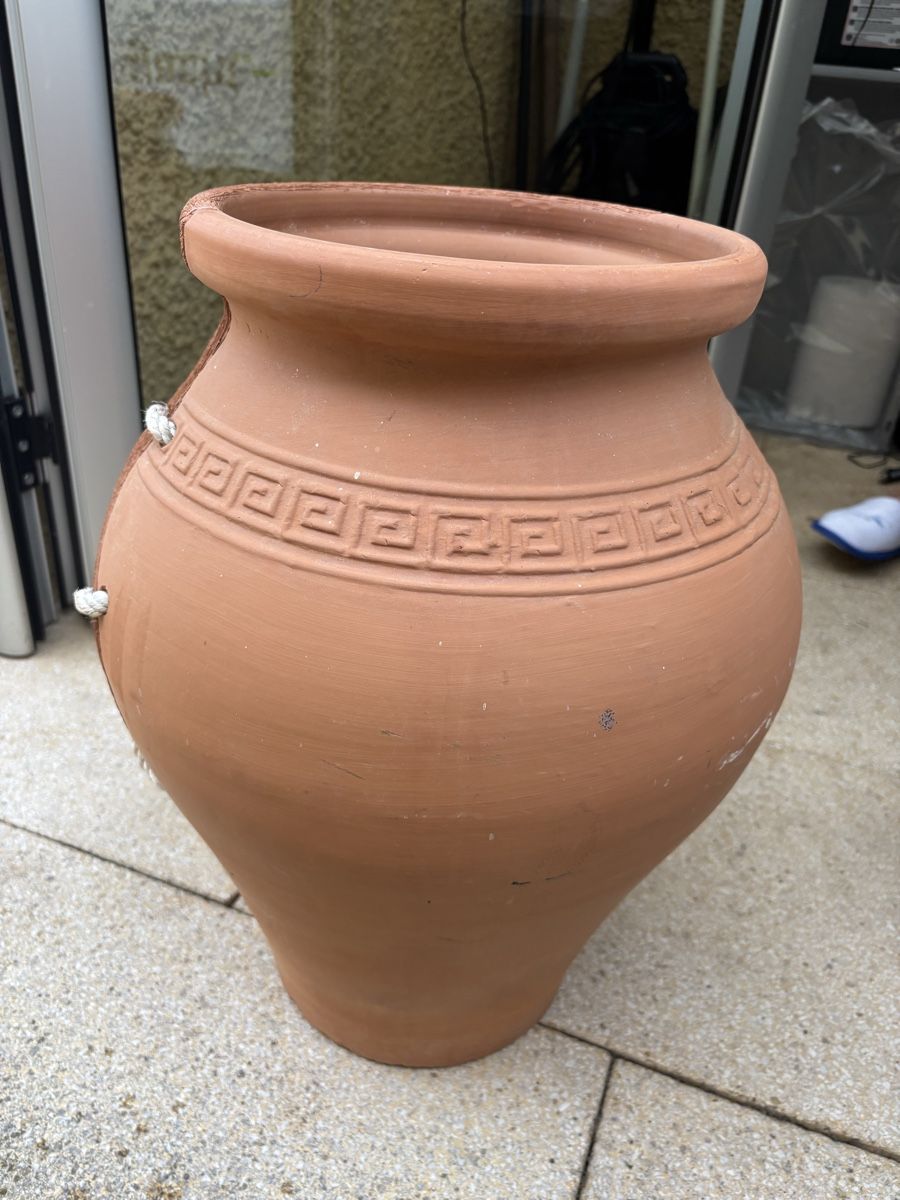 Vasi per fiori: Terrakotta Topf Vase 🏺Blumentopf griechisch – Usato da Wollerau venduto da Loli-04