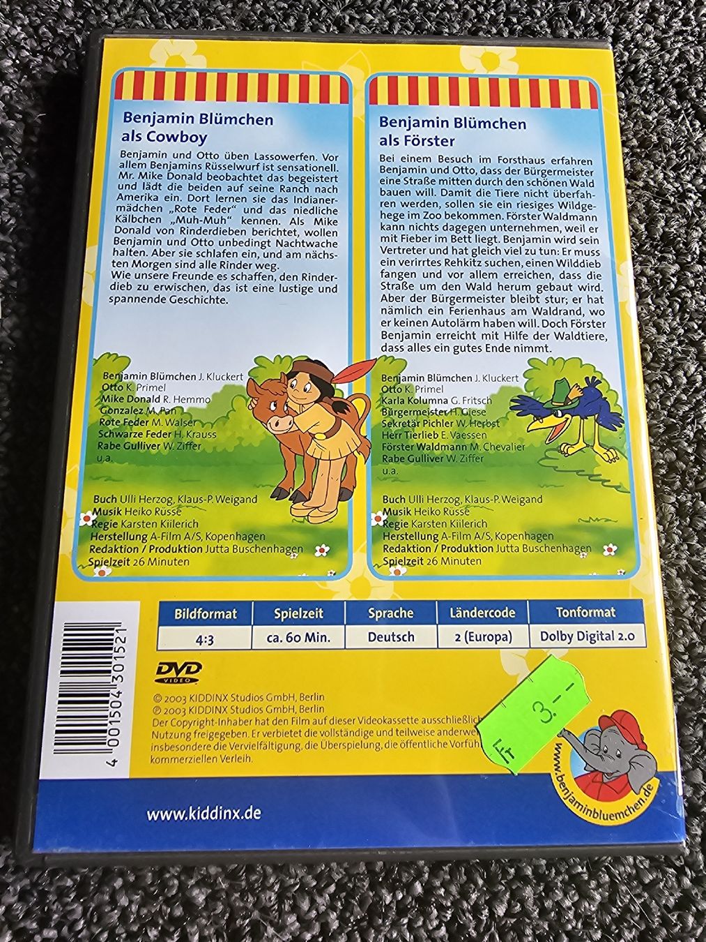 Tutti i DVDs: Benjamin Blümchen DVD "als Cowboy"(20667) – Usato da Ruswil venduto da jan_bxl5 1