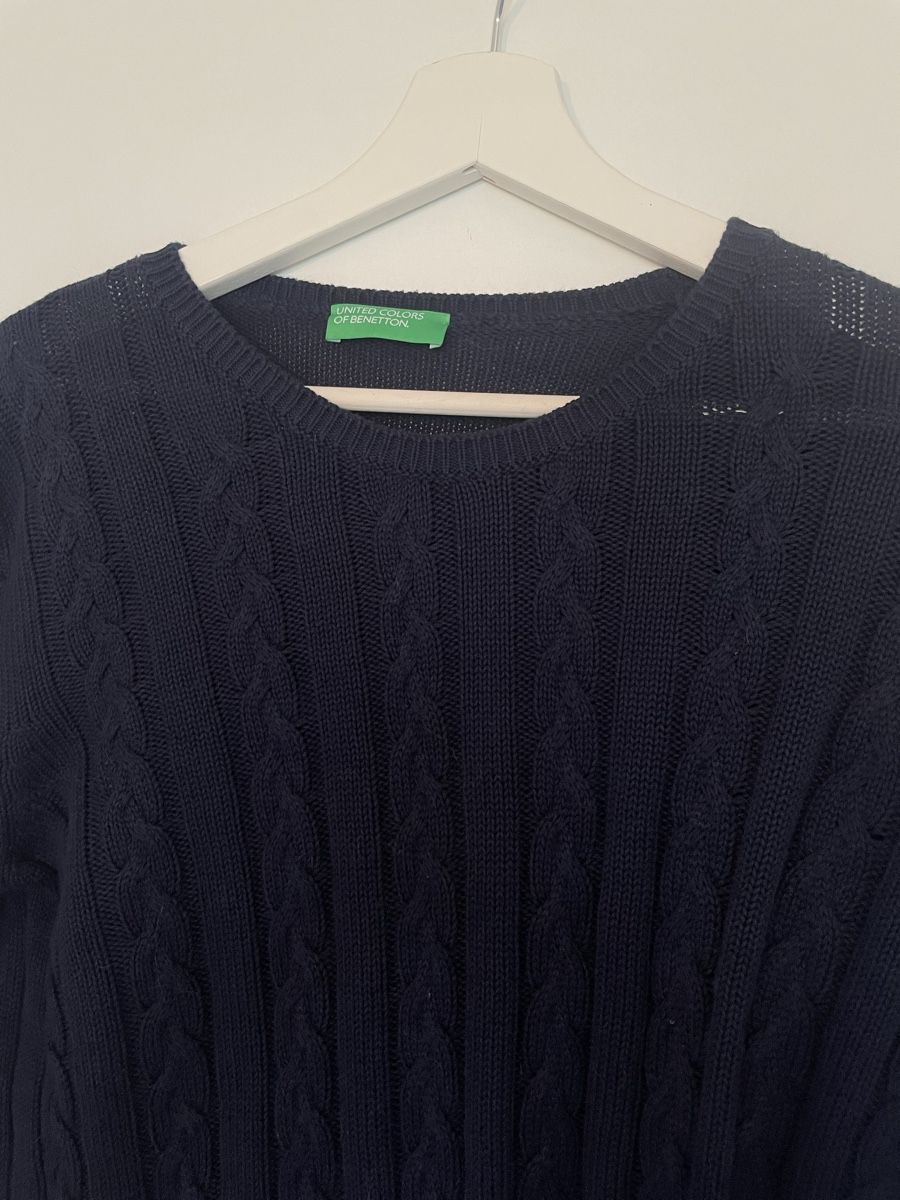 Benetton Maglioni & Felpe: Benetton Navy Cable Knit Sweater – Nuovo (secondo la descrizione) da Roche VD venduto da closetcleanse 2