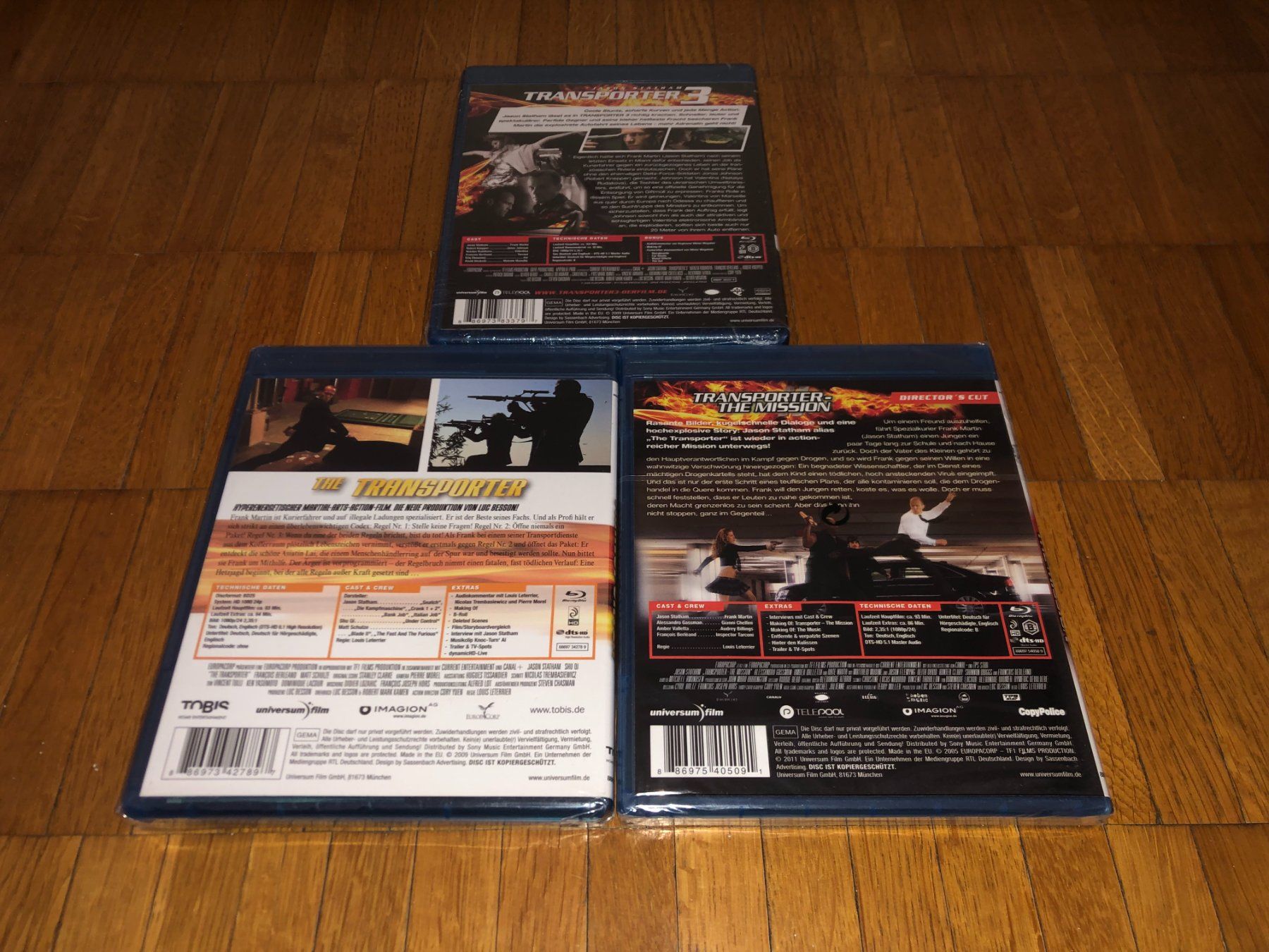 Alle DVDs: The Transporter 1,2 & 3 - 3 BLU-RAY-S - UNCUT – Neu und originalverpackt aus Basel von havsok 1