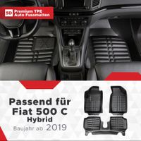 5D Premium Auto Fussmatten für Fiat 500 Hybrid ab 2019